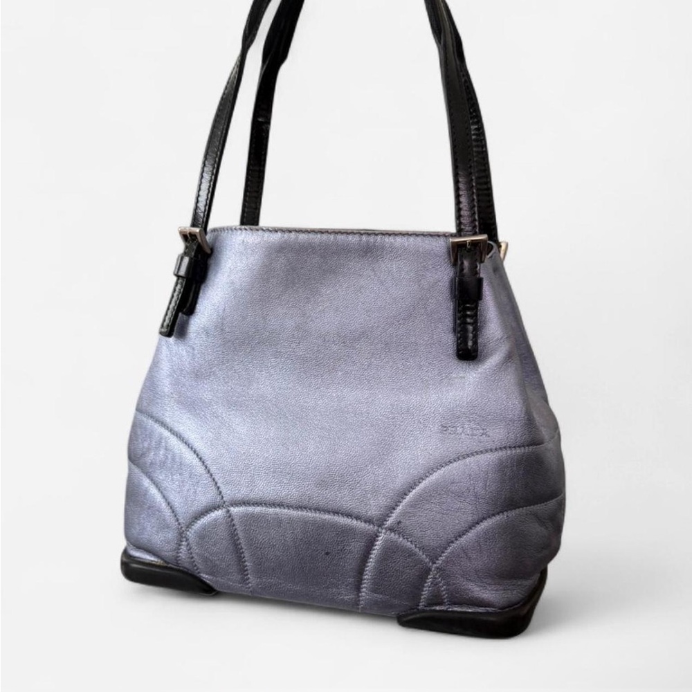 Prada Metallic Blue Napa Leather Bag - Picture 6 of 8